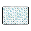 Watercolor Dragonfly Pattern Print Kitchen Mat