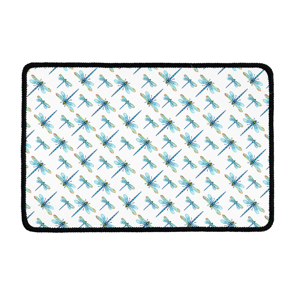 Watercolor Dragonfly Pattern Print Kitchen Mat