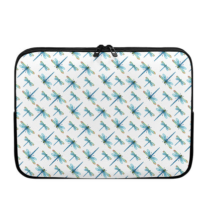 Watercolor Dragonfly Pattern Print Laptop Sleeve