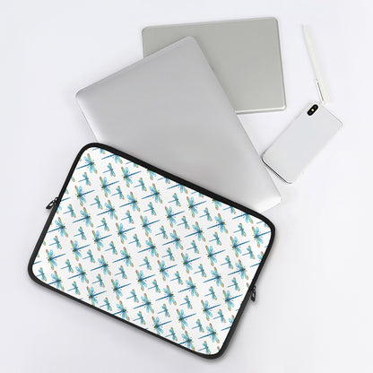Watercolor Dragonfly Pattern Print Laptop Sleeve