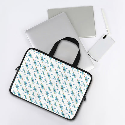 Watercolor Dragonfly Pattern Print Laptop Sleeve With Handle