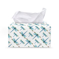 Watercolor Dragonfly Pattern Print Leather Tissue Box Cover