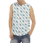 Watercolor Dragonfly Pattern Print Men's Fitness Tank Top