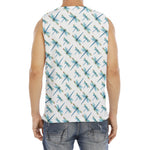 Watercolor Dragonfly Pattern Print Men's Fitness Tank Top