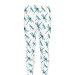 Watercolor Dragonfly Pattern Print Men's leggings