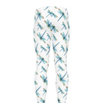 Watercolor Dragonfly Pattern Print Men's leggings