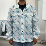 Watercolor Dragonfly Pattern Print Men's Shirt Jacket
