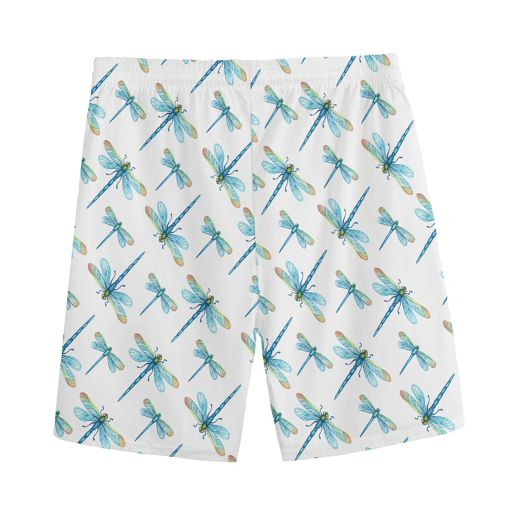 Watercolor Dragonfly Pattern Print Men's Sports Shorts