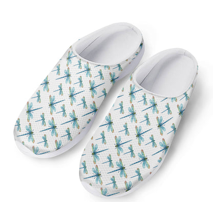 Watercolor Dragonfly Pattern Print Mesh Casual Shoes