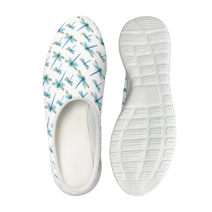 Watercolor Dragonfly Pattern Print Mesh Casual Shoes