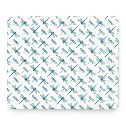Watercolor Dragonfly Pattern Print Mouse Pad