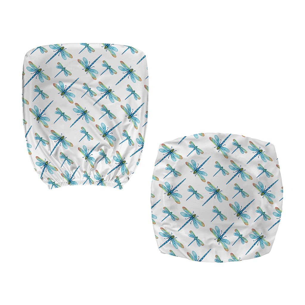 Watercolor Dragonfly Pattern Print Office Chair Cover