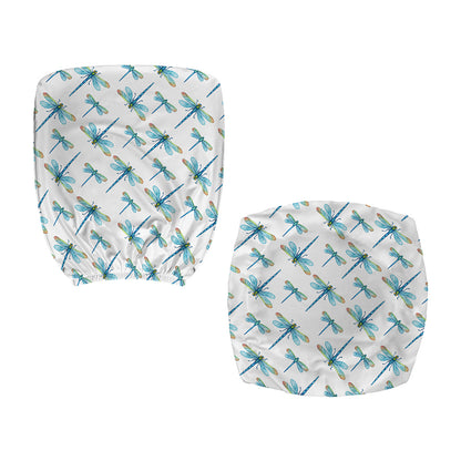 Watercolor Dragonfly Pattern Print Office Chair Cover