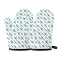 Watercolor Dragonfly Pattern Print Oven Mitts