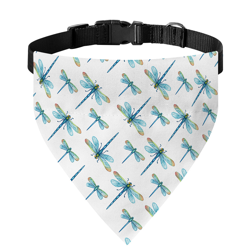 Watercolor Dragonfly Pattern Print Over The Collar Dog Bandana