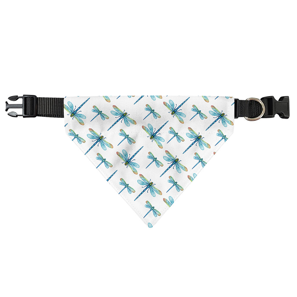 Watercolor Dragonfly Pattern Print Over The Collar Dog Bandana
