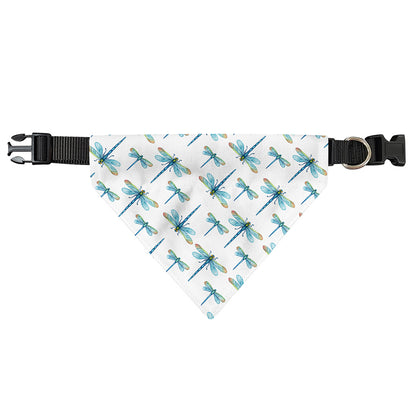 Watercolor Dragonfly Pattern Print Over The Collar Dog Bandana