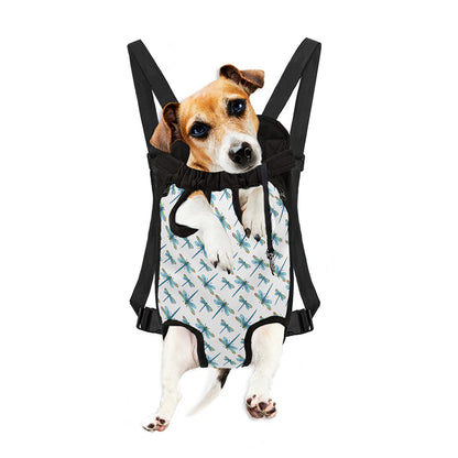 Watercolor Dragonfly Pattern Print Pet Carrier Backpack