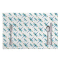 Watercolor Dragonfly Pattern Print Placemat