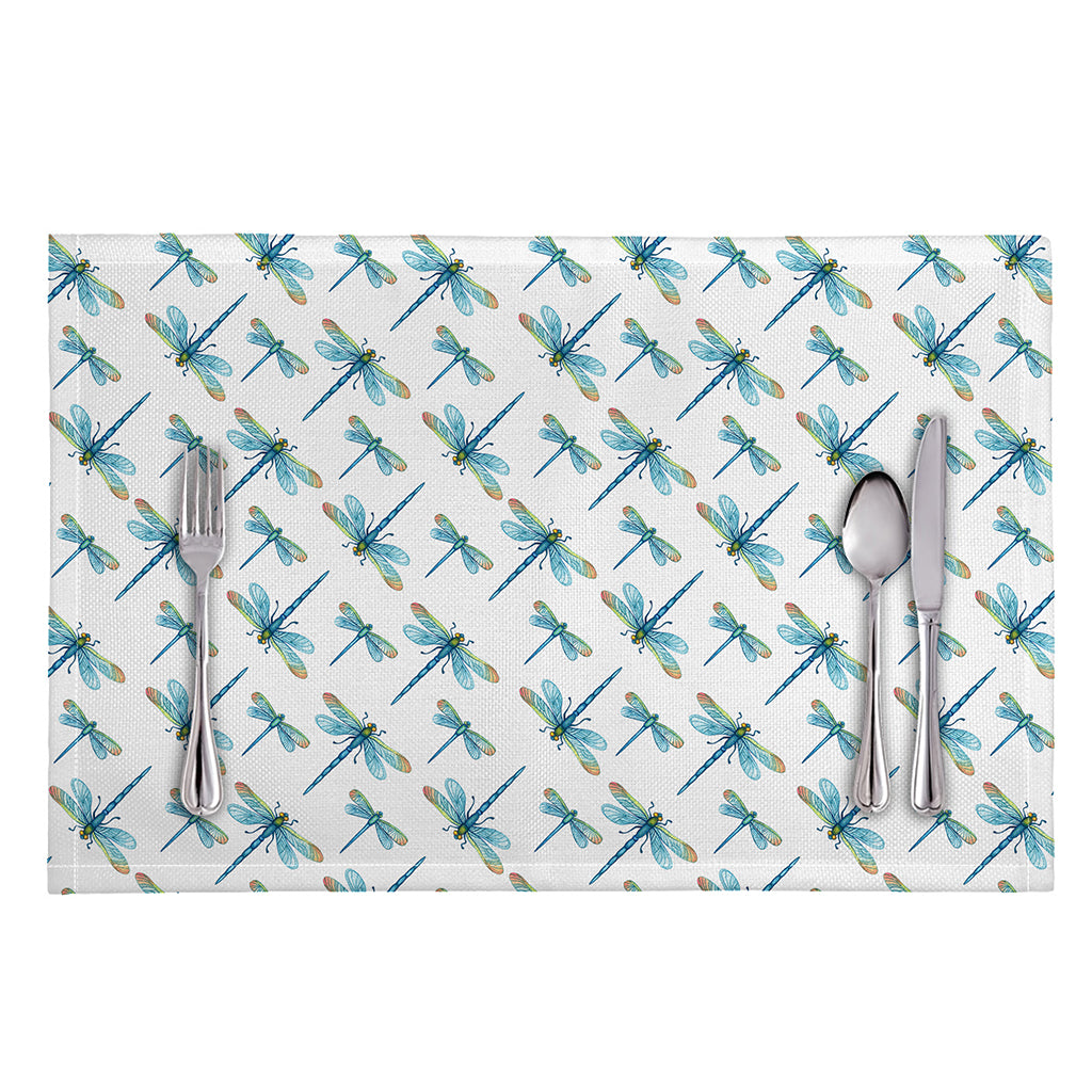 Watercolor Dragonfly Pattern Print Placemat