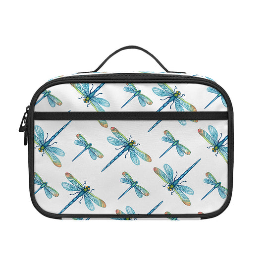 Watercolor Dragonfly Pattern Print Portable Lunch Bag
