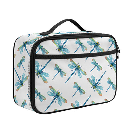 Watercolor Dragonfly Pattern Print Portable Lunch Bag