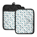 Watercolor Dragonfly Pattern Print Pot Holders With Pocket