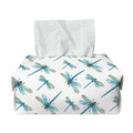 Watercolor Dragonfly Pattern Print Rectangle Tissue Box Cover