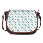 Watercolor Dragonfly Pattern Print Saddle Bag