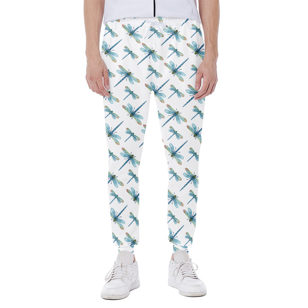 Watercolor Dragonfly Pattern Print Scuba Joggers