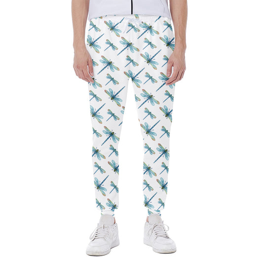 Watercolor Dragonfly Pattern Print Scuba Joggers