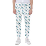 Watercolor Dragonfly Pattern Print Scuba Joggers