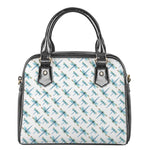Watercolor Dragonfly Pattern Print Shoulder Handbag