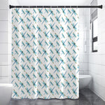 Watercolor Dragonfly Pattern Print Shower Curtain