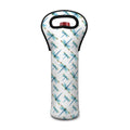 Watercolor Dragonfly Pattern Print Single Neoprene Wine Tote