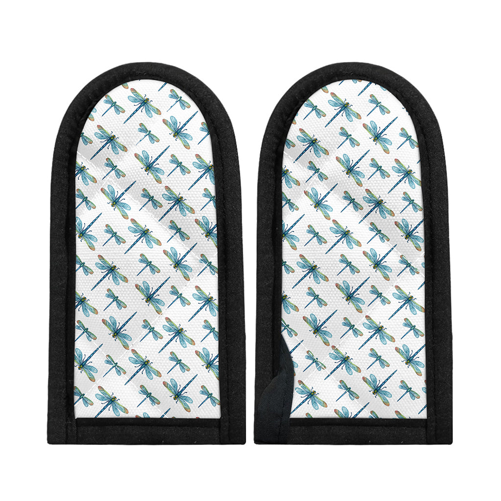 Watercolor Dragonfly Pattern Print Skillet Handle Cover