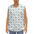Watercolor Dragonfly Pattern Print Sleeveless Baseball Jersey
