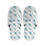 Watercolor Dragonfly Pattern Print Slippers