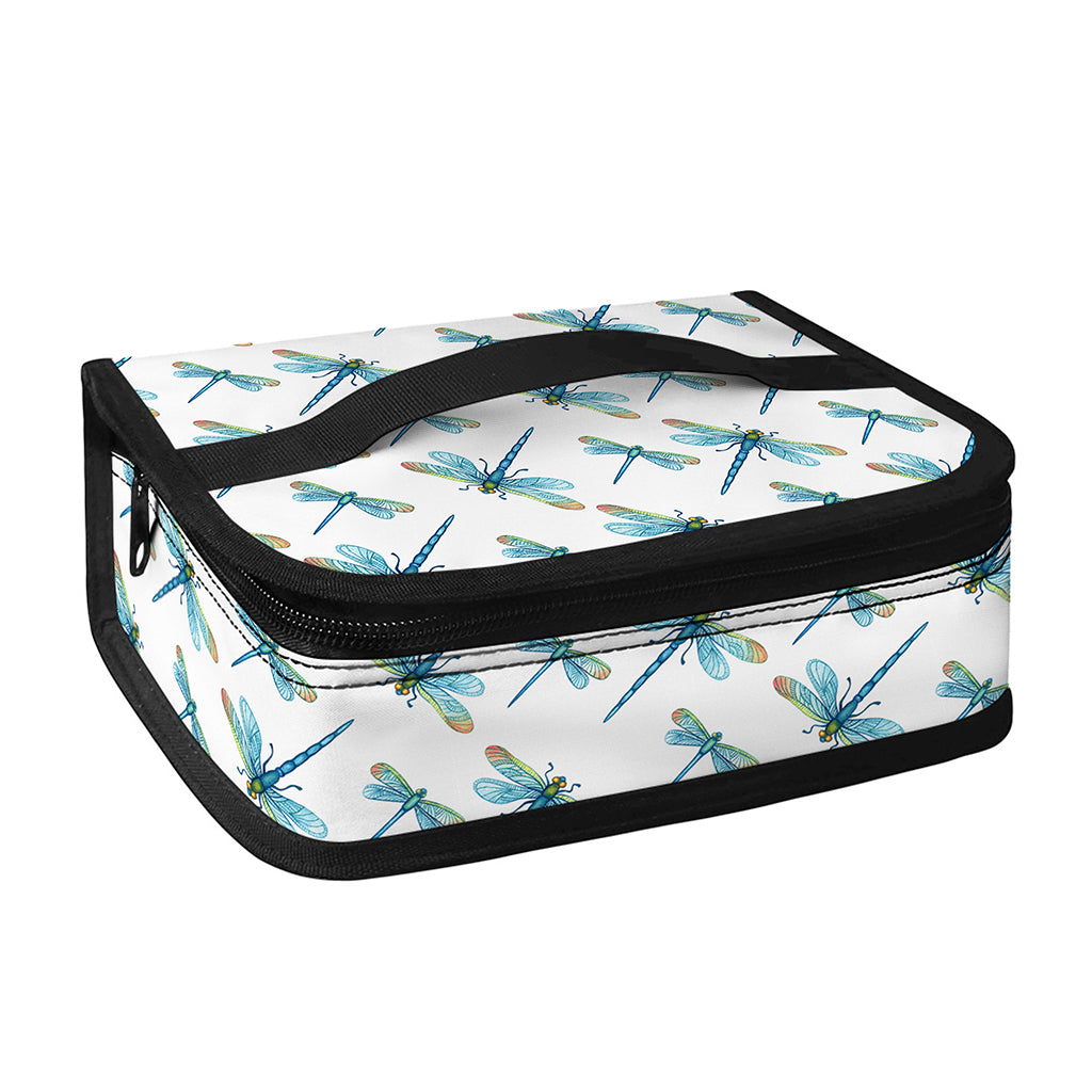 Watercolor Dragonfly Pattern Print Small Lunch Bag