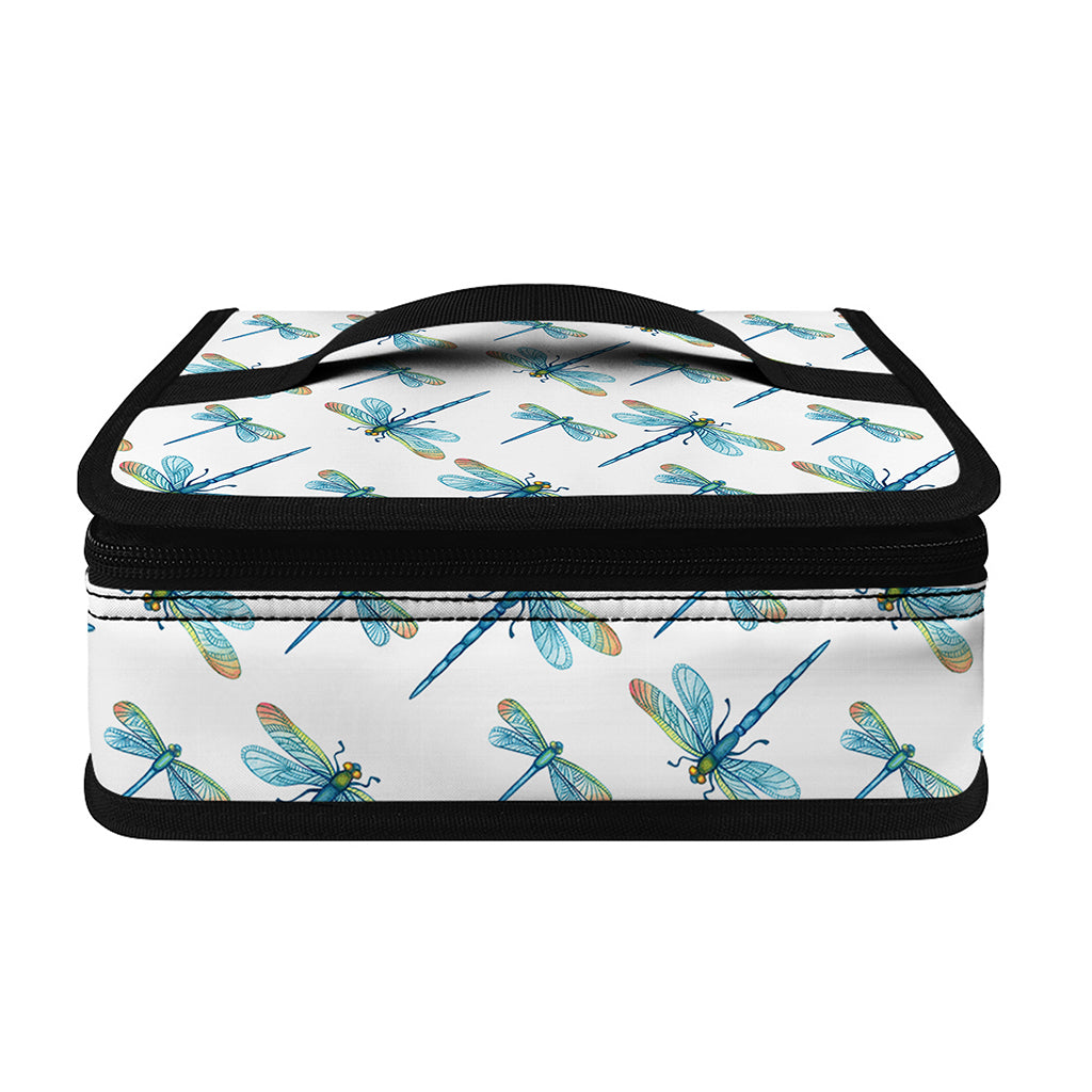 Watercolor Dragonfly Pattern Print Small Lunch Bag