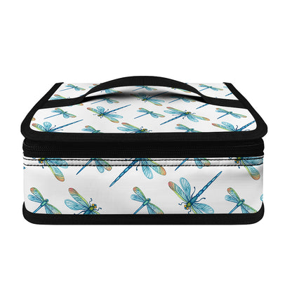 Watercolor Dragonfly Pattern Print Small Lunch Bag