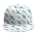 Watercolor Dragonfly Pattern Print Snapback Cap