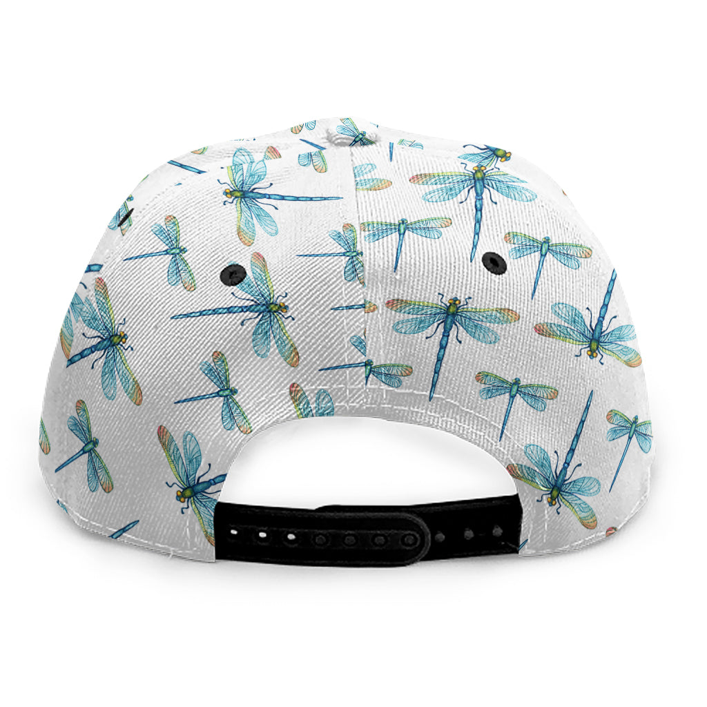 Watercolor Dragonfly Pattern Print Snapback Cap
