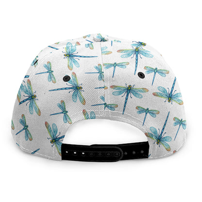 Watercolor Dragonfly Pattern Print Snapback Cap
