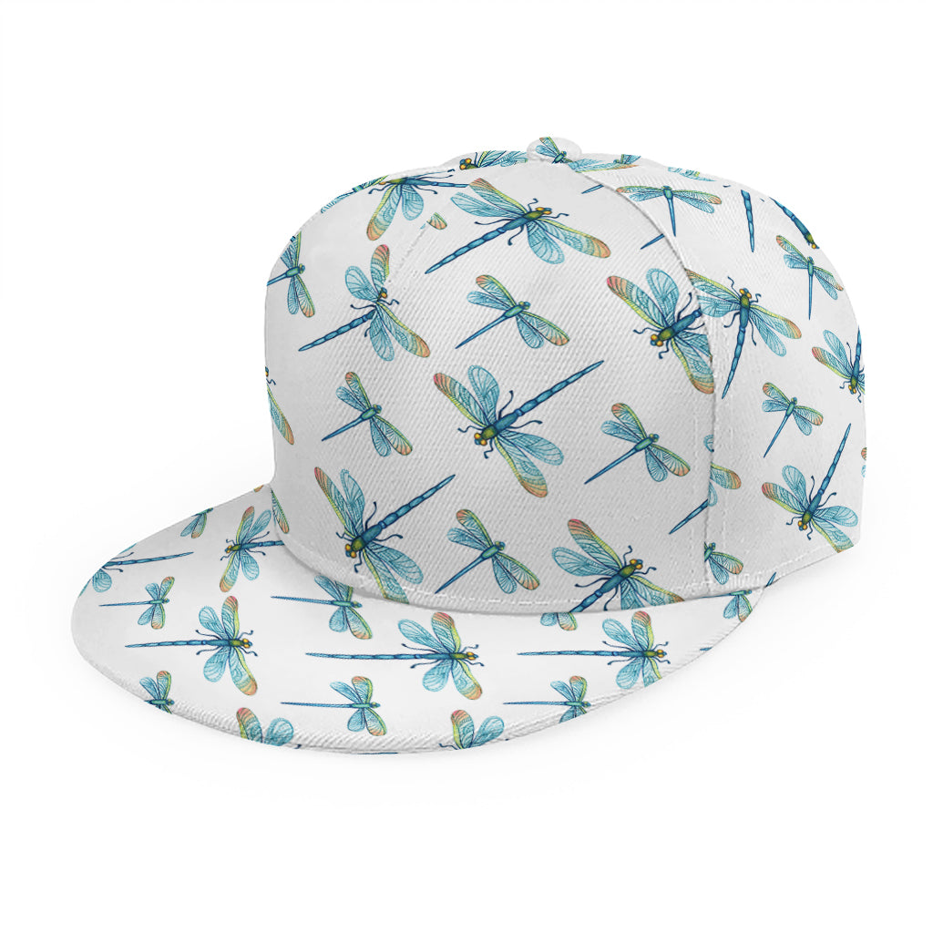 Watercolor Dragonfly Pattern Print Snapback Cap