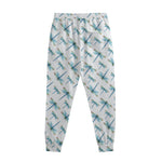 Watercolor Dragonfly Pattern Print Sweatpants