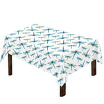 Watercolor Dragonfly Pattern Print Tablecloth
