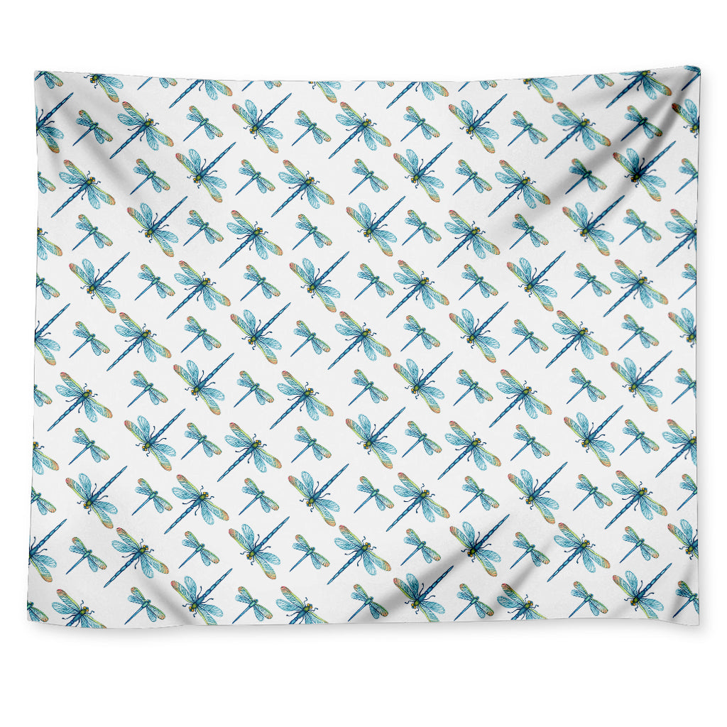 Watercolor Dragonfly Pattern Print Tapestry