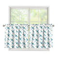 Watercolor Dragonfly Pattern Print Tier Curtains