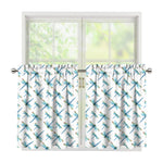 Watercolor Dragonfly Pattern Print Tier Curtains